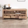 Meuble TV 150 cm en palissandre "Kalanohé" grande niche et 3 tiroirs