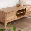 Meuble TV 160 cm style zen en acacia "Melody"