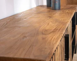 Meuble TV 3 portes en teck style rétro 