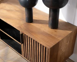 Meuble TV 3 portes en teck style rétro 