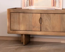 Meuble TV bas 180 cm en manguier naturel 