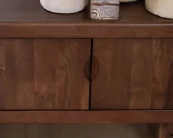 Meuble TV bas 4 portes 180 cm en manguier massif 