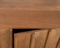 Meuble TV rétro-chic en manguier massif naturel 180 cm « Sicaly »