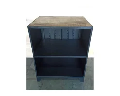 Meuble vasque de salle de bain industriel métal noir