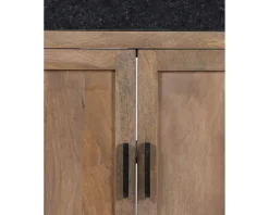 Meuble évier bois massif 2 portes 