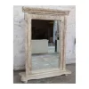Miroir indien avec cadre bois sculpté modèle unique "Vieille Porte"