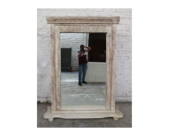 Miroir indien avec cadre bois sculpté modèle unique 