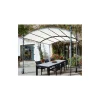 Pergola 6 pieds en métal et toit arrondi "Gardénia" 3m60 x 3m