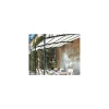 Pergola murale 3 pieds en métal et toit arrondi "Gardénia" 3m60 x 3m