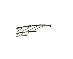 Pergola murale 3 pieds en métal et toit arrondi "Gardénia" 3m60 x 3m