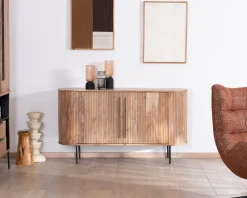 Petit buffet 145 cm en acacia esprit rétro 