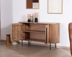 Petit buffet 145 cm en acacia esprit rétro 