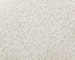 Petit fauteuil lounge en tissu bouclette blanc cassé 