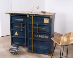 Petit meuble de bar modulable esprit conteneur 