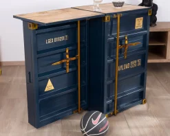 Petit meuble de bar modulable esprit conteneur 