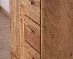 Petit vaisselier bas style scandinave en acacia "Melody"