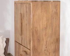 Petit vaisselier bas style scandinave en acacia 