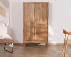 Petit vaisselier bas style scandinave en acacia 