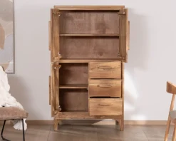 Petit vaisselier bas style scandinave en acacia 
