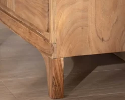 Petit vaisselier bas style scandinave en acacia 