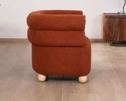 Petite chauffeuse enveloppante design vintage 