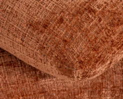 Pouf 3 niveaux pivotants design organique en tissu tramé cuivré « Flow » esprit rétro chic