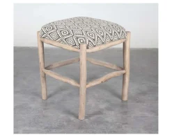 Pouf carré en tissu "Clothaire"