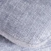 Pouf design pivotant en tissu tramé bleu glacier à reflets lumineux « Flow » esprit scandinave