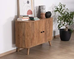 Rangement 2 portes style vintage bords arrondis acacia massif 