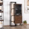 Rangement design en bois et métal "Crescendo" avec éclairage LEDs