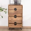 Rangement vertical en acacia 6 tiroirs "Spot"