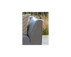 Salon de jardin cosy 3 pièces en tissu gris clair Sunbrella 