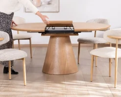 Table à manger ronde 120 cm extensible 160 cm 