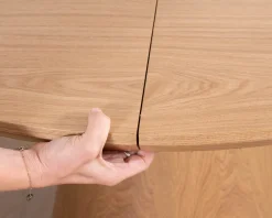 Table à manger ronde 120 cm extensible 160 cm 