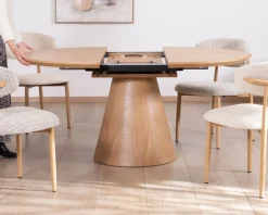 Table à manger ronde 120 cm extensible 160 cm 