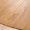 Table à manger XXL 280 cm en teck recyclé et pieds mikado "Bahia" forme bateau