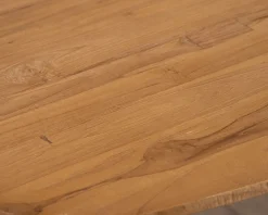 Table à manger XXL 280 cm en teck recyclé et pieds mikado 