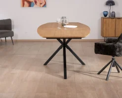 Table à manger XXL 280 cm en teck recyclé et pieds mikado 