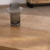 Table basse carrée 80 cm en manguier et pieds métal "Manoha" avec grand tiroir
