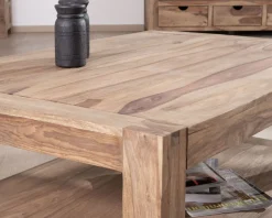 Table basse carrée à double plateau 