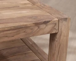 Table basse carrée à double plateau 