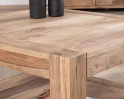Table basse carrée à double plateau 