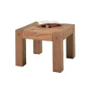 Table basse carrée en chêne massif huilé "Lodge Casita" 60x60cm