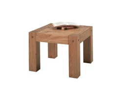 Table basse carrée en chêne massif huilé "Lodge Casita" 60x60cm