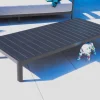 Table basse contemporaine aluminium anthracite "Blois" spécial jardin