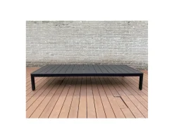 Table basse contemporaine aluminium anthracite "Blois" spécial jardin