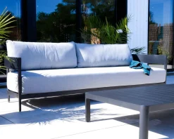Table basse contemporaine aluminium anthracite 