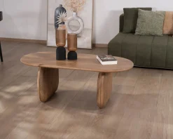 Table basse design épuré en manguier "Naura"
