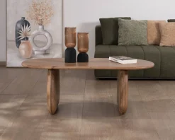 Table basse design épuré en manguier 
