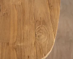 Table basse forme bateau en teck naturel 